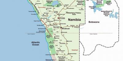 कंकाल तट नामीबिया नक्शा