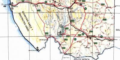 नक्शे के दक्षिणी नामीबिया