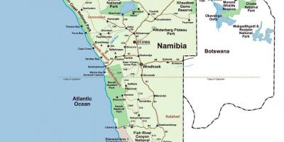नक्शे के नामीबिया