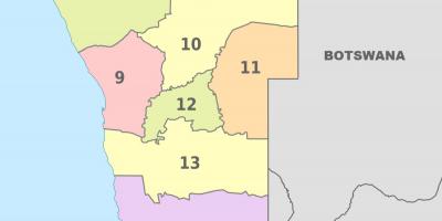 के राजनीतिक मानचित्र नामीबिया